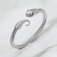 Snake Head Twisted Cuff Bracelet