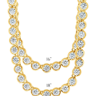 Helene Bezel CZ Tennis Necklace
