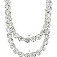 Helene Bezel CZ Tennis Necklace