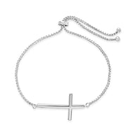 Polished Cross Bolo Bracelet