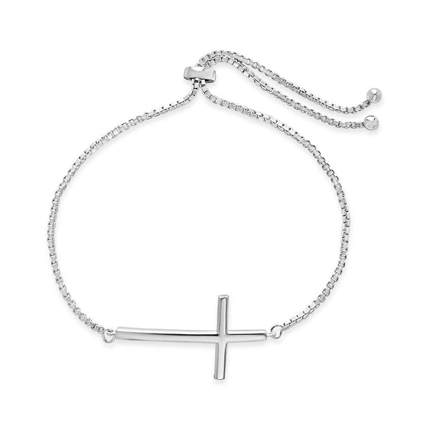 Polished Cross Bolo Bracelet