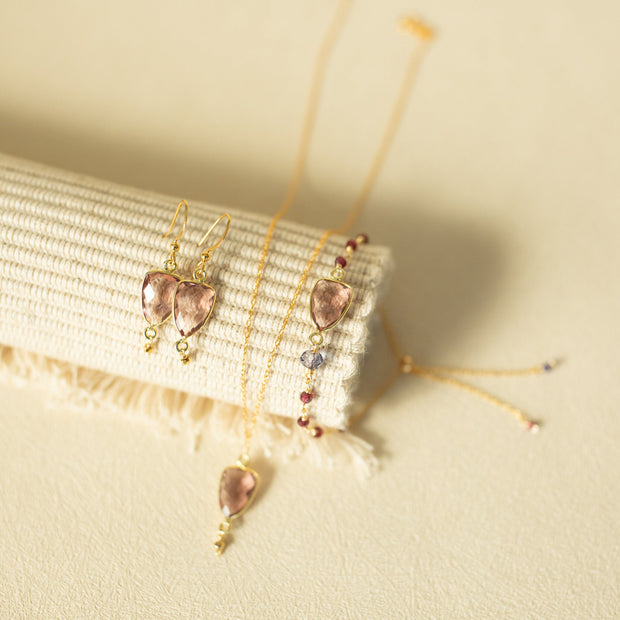 Rhodolite Garnet Gold Isla Collection