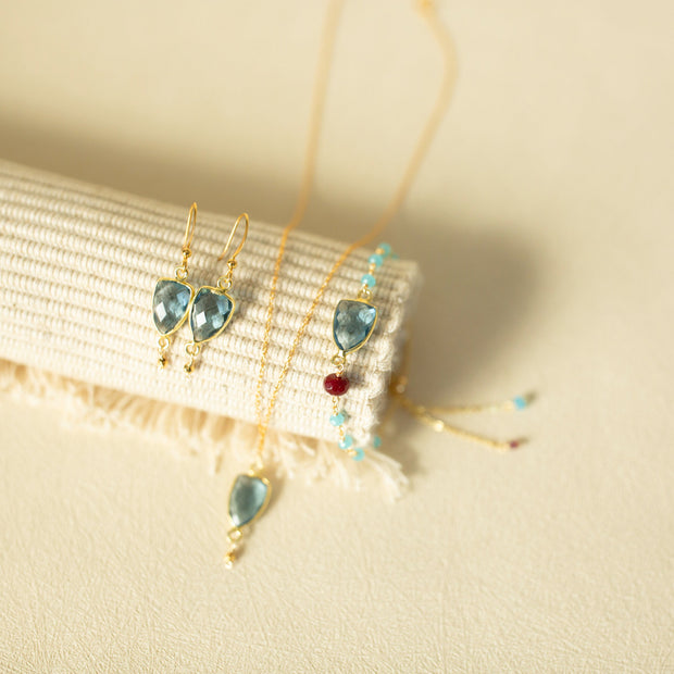 London Blue Gold Isla Earrings