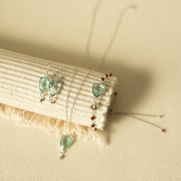 Green Amethyst Silver Isla Collection