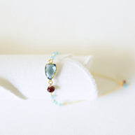 London Blue Quartz Gold Isla Bracelet