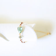 Green Amethyst Silver Isla Bracelet
