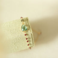 Green Amethyst Silver Isla Bracelet