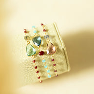London Blue Quartz Gold Isla Bracelet