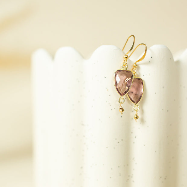 Rhodolite Garnet Gold Isla Earrings