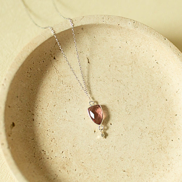 Rhodolite Garnet Silver Isla Necklace