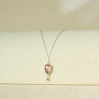 Rhodolite Garnet Silver Isla Necklace