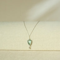 Green Amethyst Gold Isla Necklace