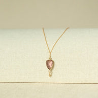 Rhodolite Garnet Gold Isla Necklace