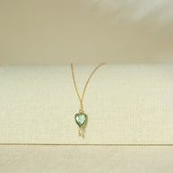 Green Amethyst Gold Isla Necklace