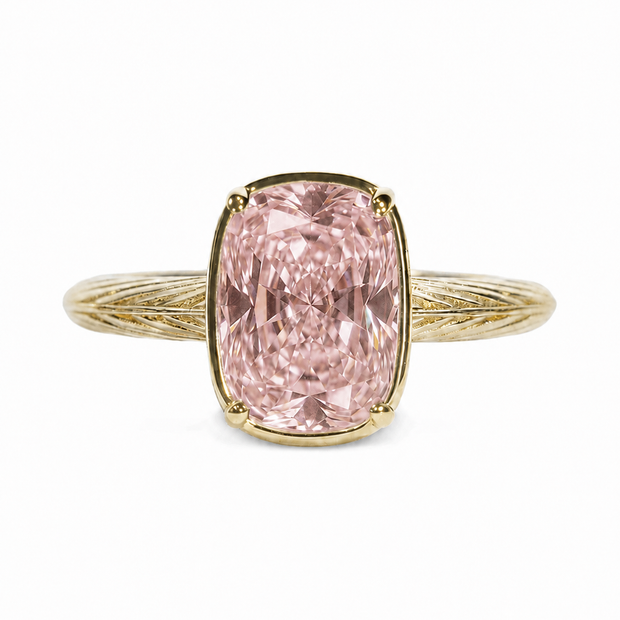 Sterling Silver Mini Pink Sapphire Cushion Ring