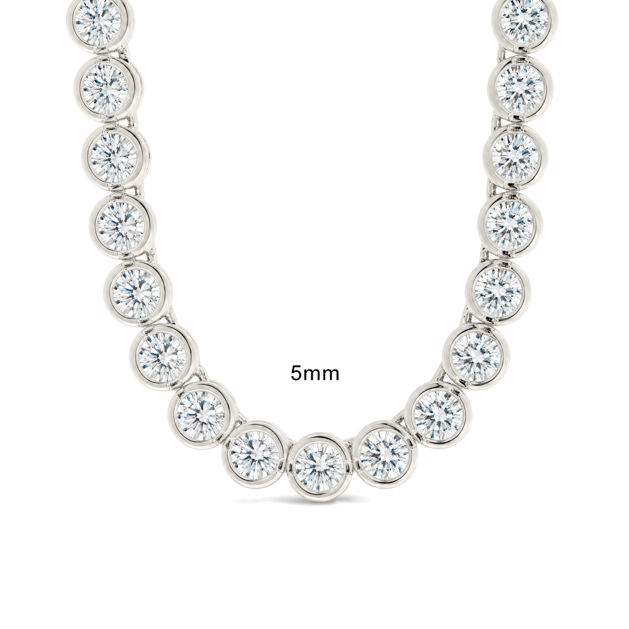 Helene Bezel CZ Tennis Necklace