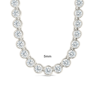 Helene Bezel CZ Tennis Necklace