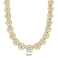 Helene Bezel CZ Tennis Necklace