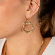 Claudie Interlocking Circle Dangle Earrings