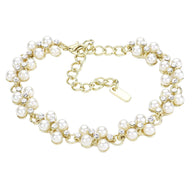 Pearl Rhinestone Evening Bracelet