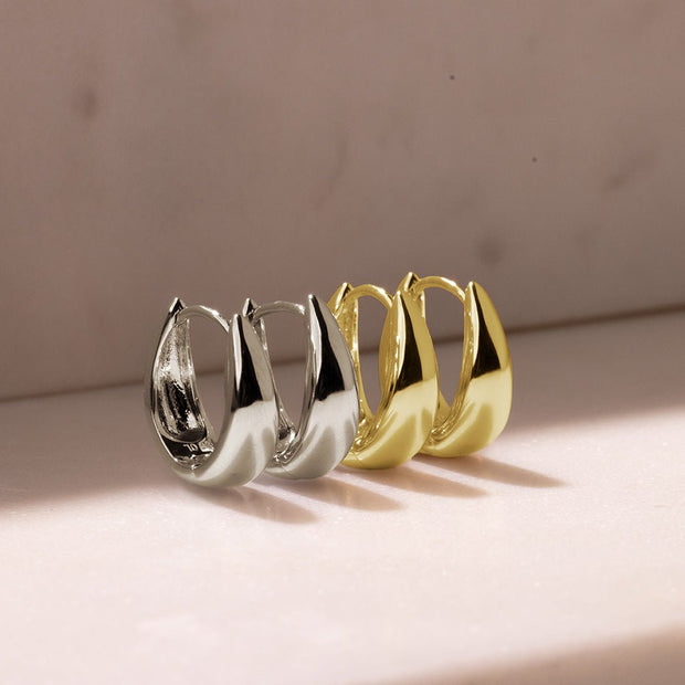 Lavina Polished Micro Hoop Earrings