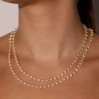 Brigid Staggered CZ Tennis Necklace