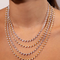 Brigid Staggered CZ Tennis Necklace