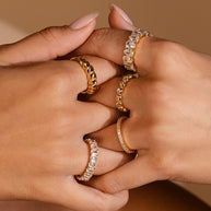 Sterling Silver Janis CZ Eternity Band Ring
