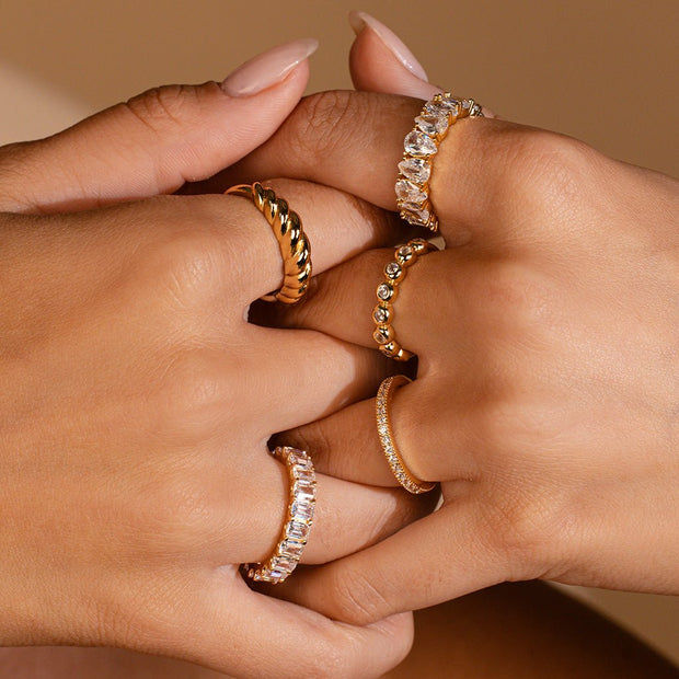 Sterling Silver Janis CZ Eternity Band Ring