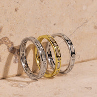Sterling Silver Ethel CZ Band Ring
