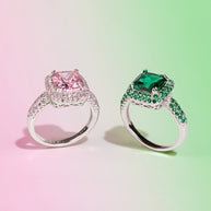 Sterling Silver Pink CZ Legacy Ring