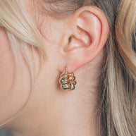 Petite Croissant Hoop Earrings
