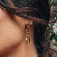 Jacqueline Chain Drop Stud Earrings