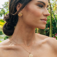 Ophelia CZ Floral Pendant Necklace