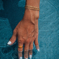 Sterling Silver Enamel Open Signet Ring