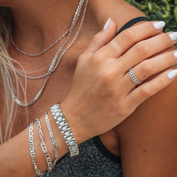 Anchor Chain Bracelet Set
