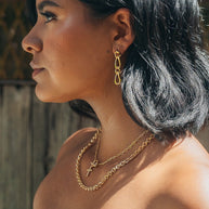 Jacqueline Chain Drop Stud Earrings