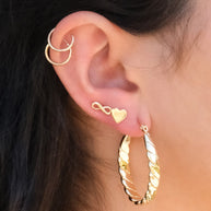 Sterling Silver Heart & Infinity Earring Set of 3