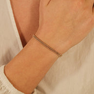 Sterling Silver Beaded Stretch Bracelet Sets