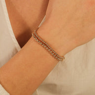 Sterling Silver Beaded Stretch Bracelet Sets