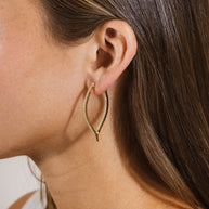 CZ Inside Out Teardrop Drop Earrings