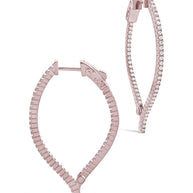 CZ Inside Out Teardrop Drop Earrings