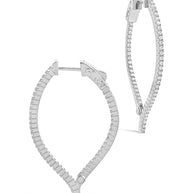 CZ Inside Out Teardrop Drop Earrings