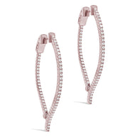 CZ Inside Out Teardrop Drop Earrings