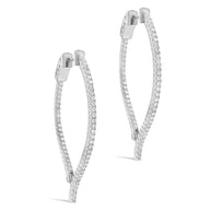 CZ Inside Out Teardrop Drop Earrings
