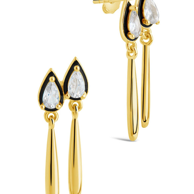 Nyx CZ & Enamel Dangle Earrings