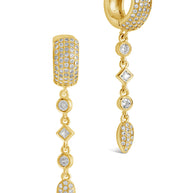 Malin CZ Drop Hoop Earrings