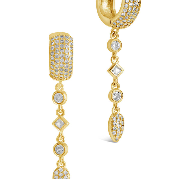 Malin CZ Drop Hoop Earrings