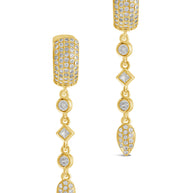 Malin CZ Drop Hoop Earrings