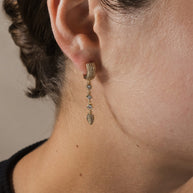 Malin CZ Drop Hoop Earrings
